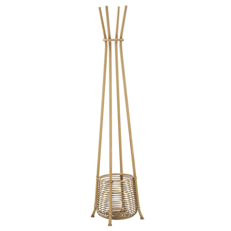 Porte manteau bohème chic Rotin Naturel Tressé Métal Panama 49 cm 