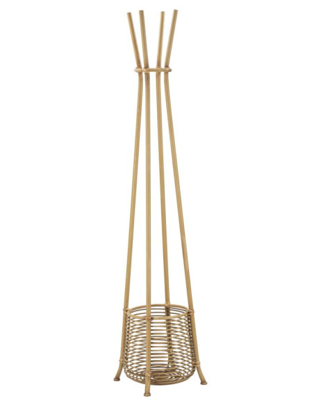 Porte manteau bohème chic Rotin Naturel Tressé Métal Panama 49 cm 