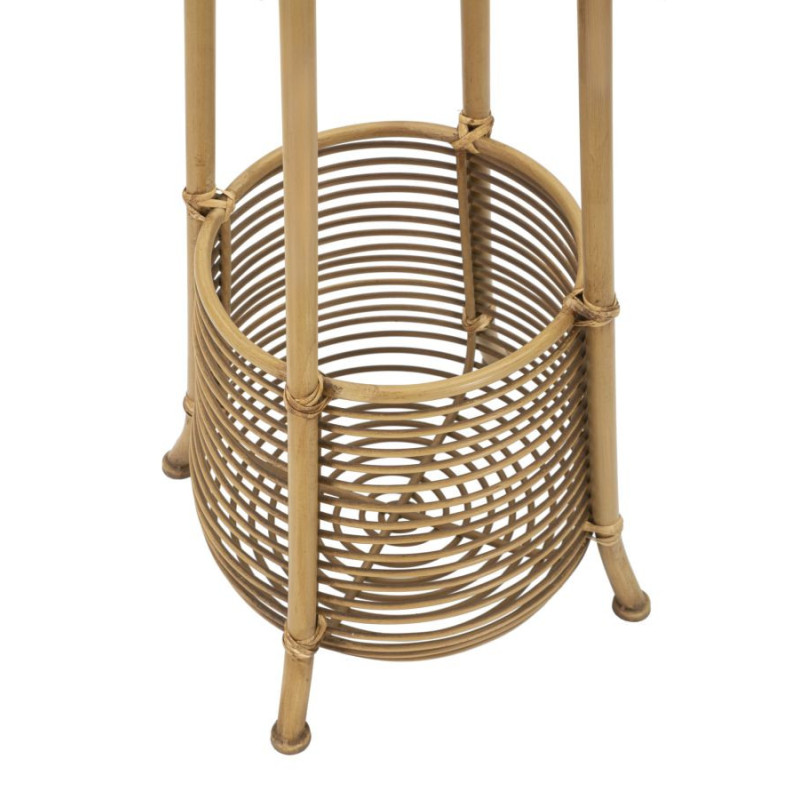 Porte manteau bohème chic Rotin Naturel Tressé Métal Panama 49 cm 