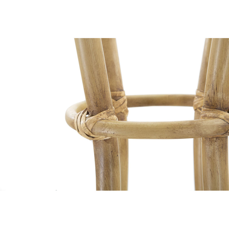 Porte manteau bohème chic Rotin Naturel Tressé Métal Panama 49 cm 