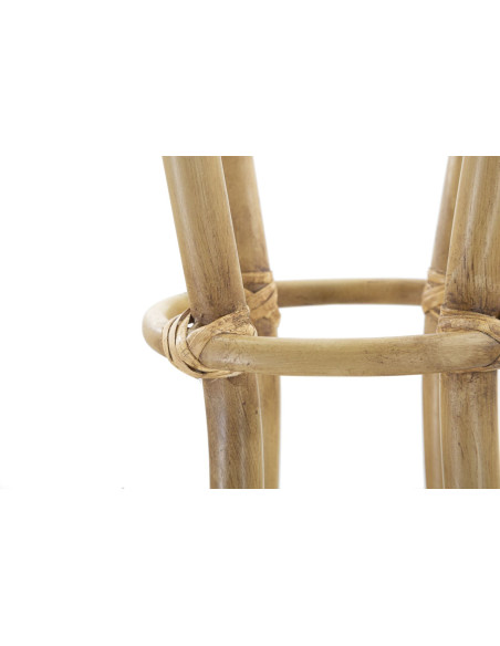 Porte manteau bohème chic Rotin Naturel Tressé Métal Panama 49 cm 