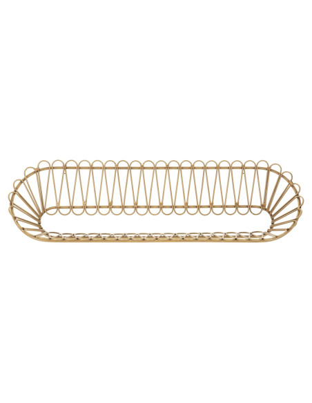 Grande Étagère murale originale bohème Rotin Naturel Métal Panama 162 cm 