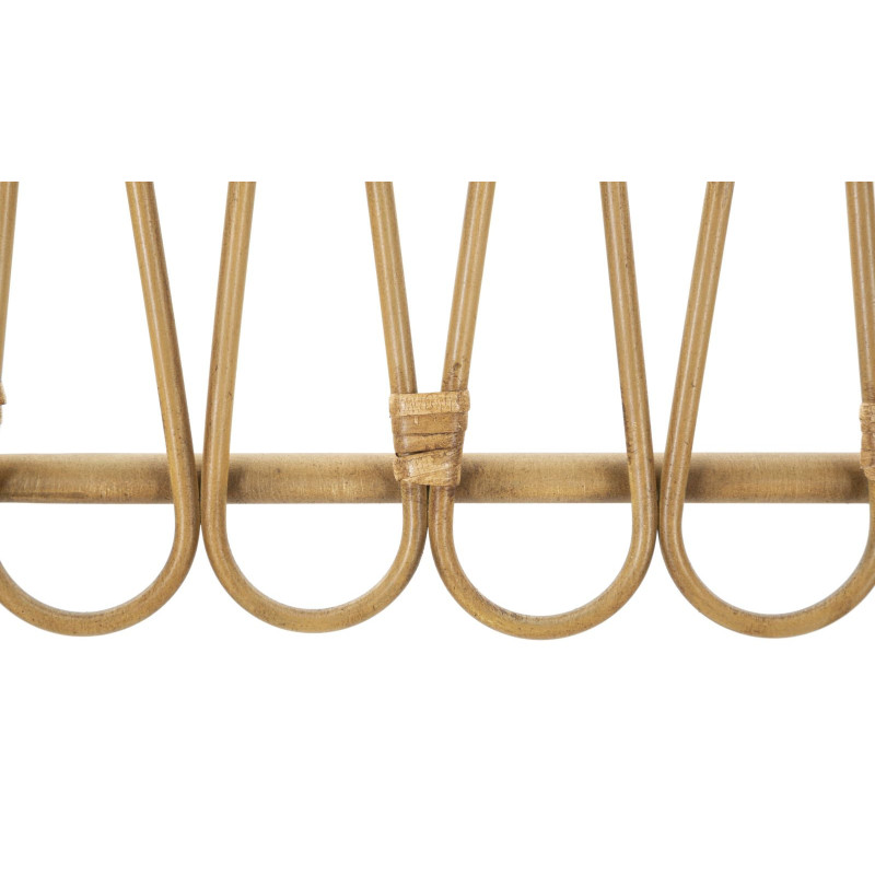 Grande Étagère murale originale bohème Rotin Naturel Métal Panama 162 cm 