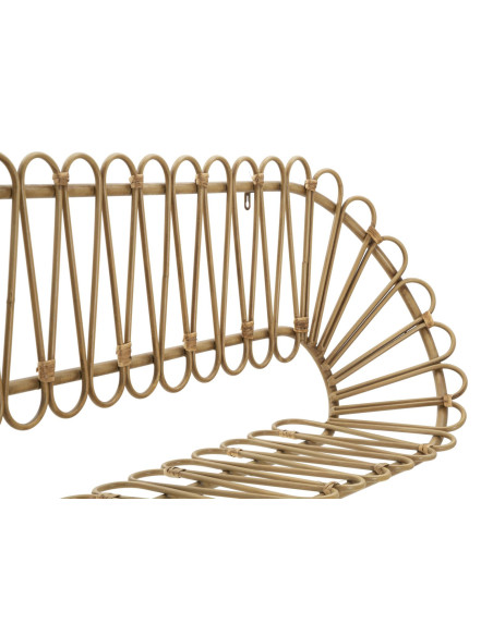Grande Étagère murale originale bohème Rotin Naturel Métal Panama 162 cm 