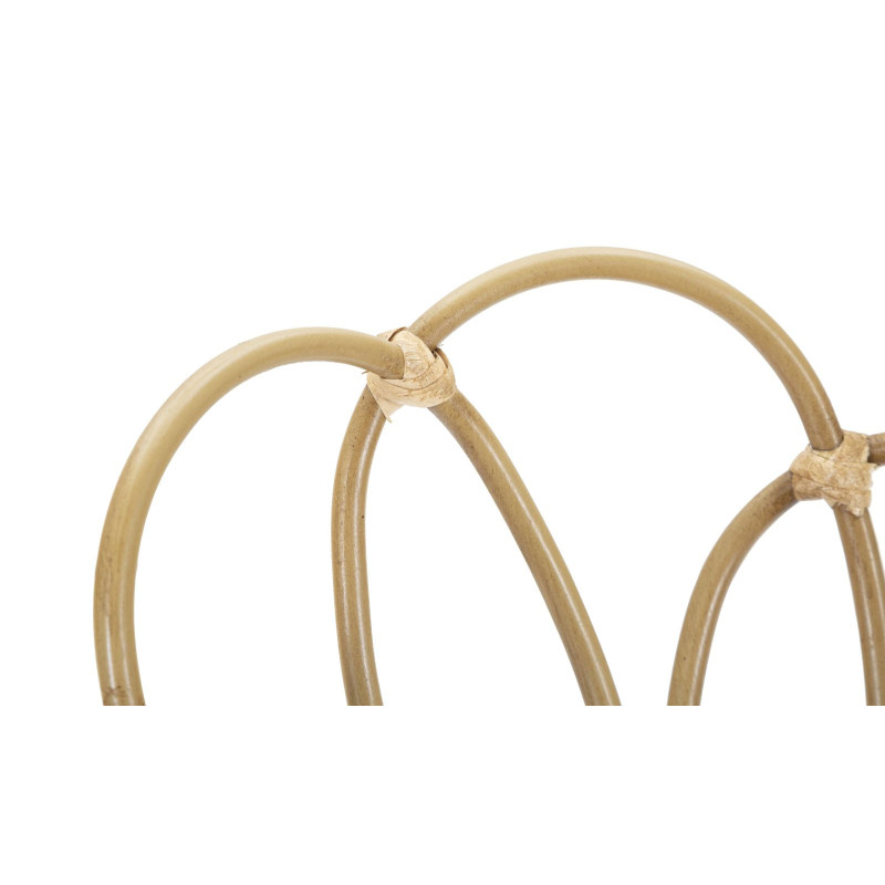 Sellette haute bohème chic Ronde Rotin Naturel Métal Panama 62 cm 