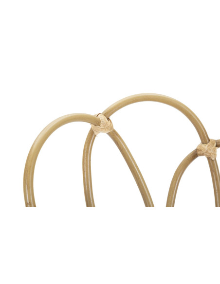 Sellette haute bohème chic Ronde Rotin Naturel Métal Panama 62 cm 