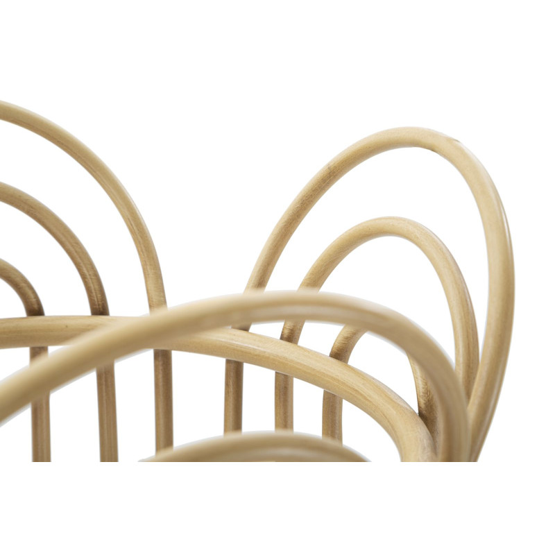 Grand Cache-pot bohème chic Rond Rotin Naturel Métal Panama 