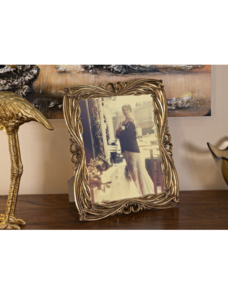 Grand Cadre photo design baroque pour photo 20x25 Résine Doré Barok 