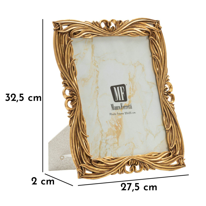 Grand Cadre photo design baroque pour photo 20x25 Résine Doré Barok 