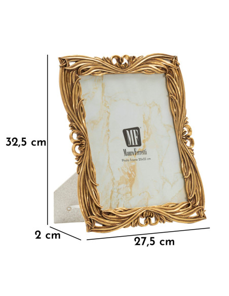 Grand Cadre photo design baroque pour photo 20x25 Résine Doré Barok 