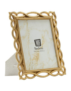 Grand Cadre photo design chic Vagues pour photo 20x25 Résine Doré Wave 