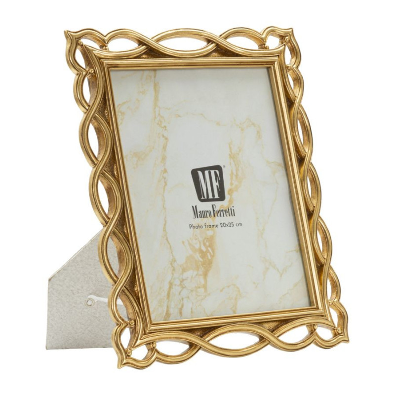 Grand Cadre photo design chic Vagues pour photo 20x25 Résine Doré Wave 