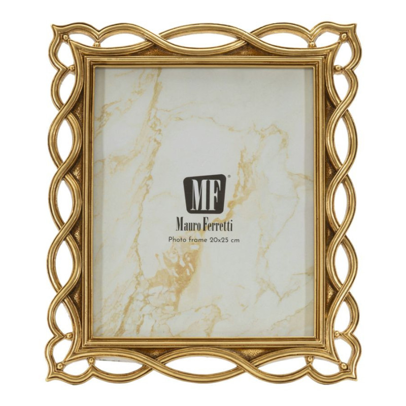 Grand Cadre photo design chic Vagues pour photo 20x25 Résine Doré Wave 