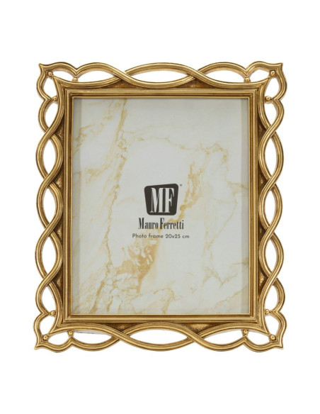 Grand Cadre photo design chic Vagues pour photo 20x25 Résine Doré Wave 