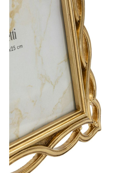 Grand Cadre photo design chic Vagues pour photo 20x25 Résine Doré Wave 