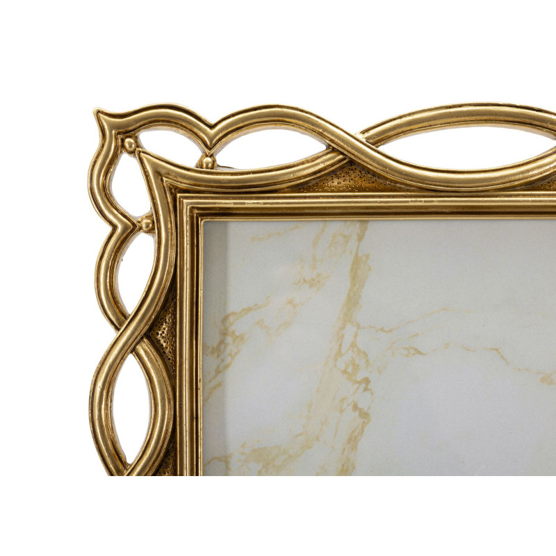 Grand Cadre photo design chic Vagues pour photo 20x25 Résine Doré Wave 