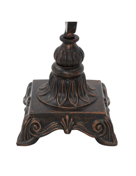 Lampe design industrielle chic Globe terrestre Métal Rouille World H 40 cm 