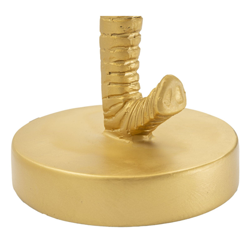 Lampe à poser design original Éléphant Résine Métal Doré Tissu Noir Elefante H 43 cm 