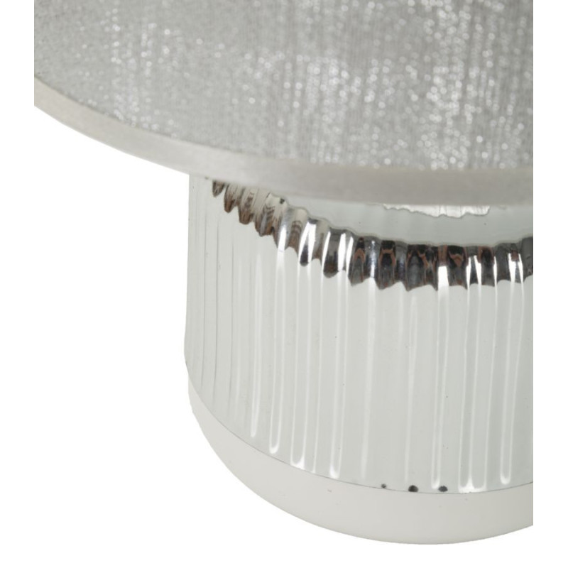 Lampe à poser design chic Céramique Argenté Argenté Tissu Métal Lucina H 29 cm 