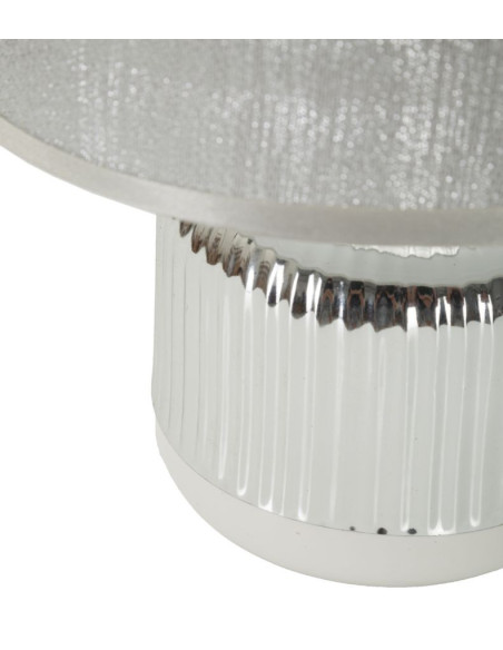 Lampe à poser design chic Céramique Argenté Argenté Tissu Métal Lucina H 29 cm 