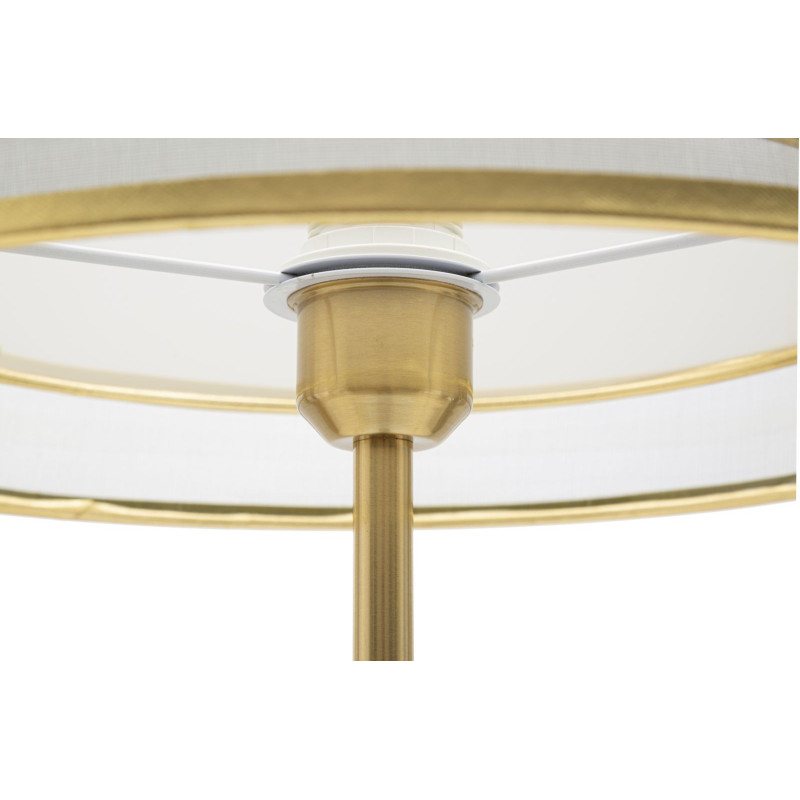 Grand Lampadaire sur pied design art déco Métal Doré Noir Tissu Levels H 153 cm 