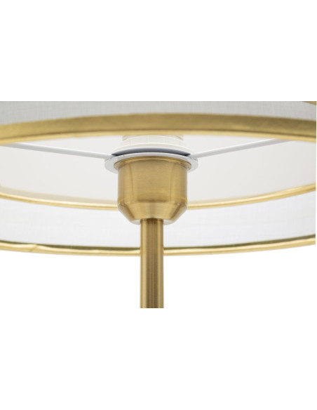 Grand Lampadaire sur pied design art déco Métal Doré Noir Tissu Levels H 153 cm 