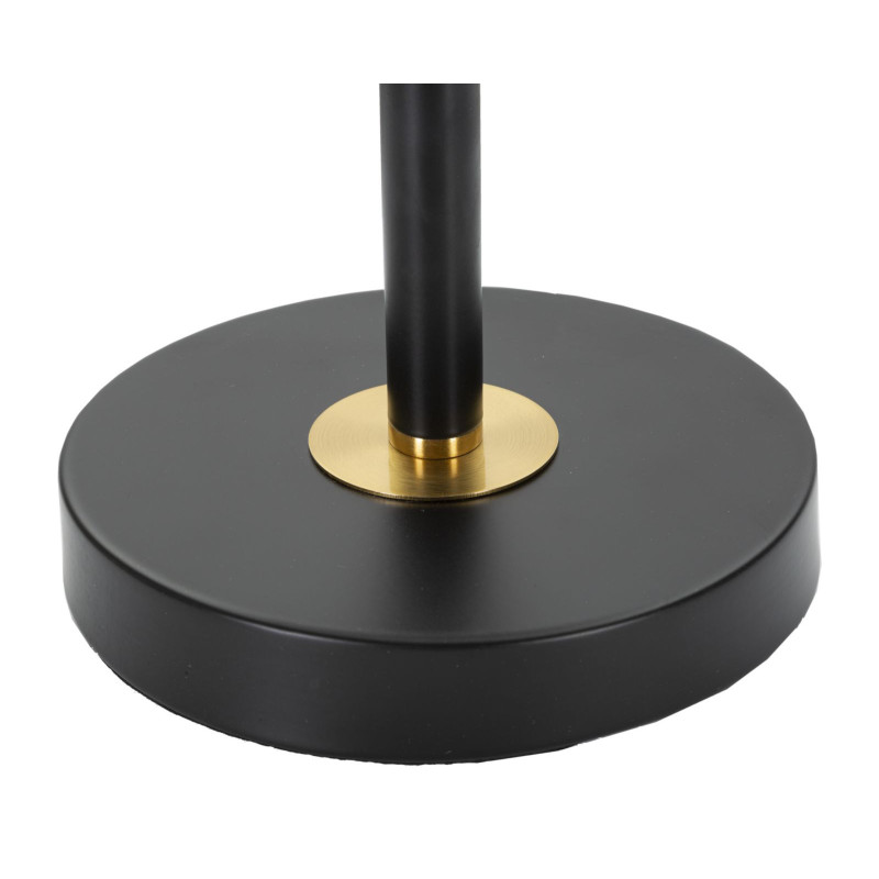 Lampe à poser design art déco Métal Doré Noir Tissu Levels H 48 cm 