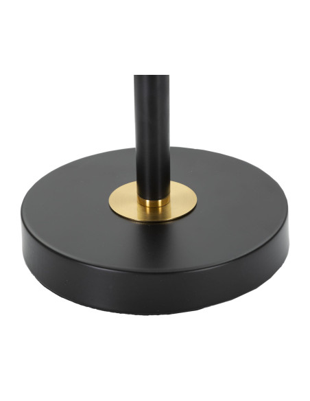 Lampe à poser design art déco Métal Doré Noir Tissu Levels H 48 cm 