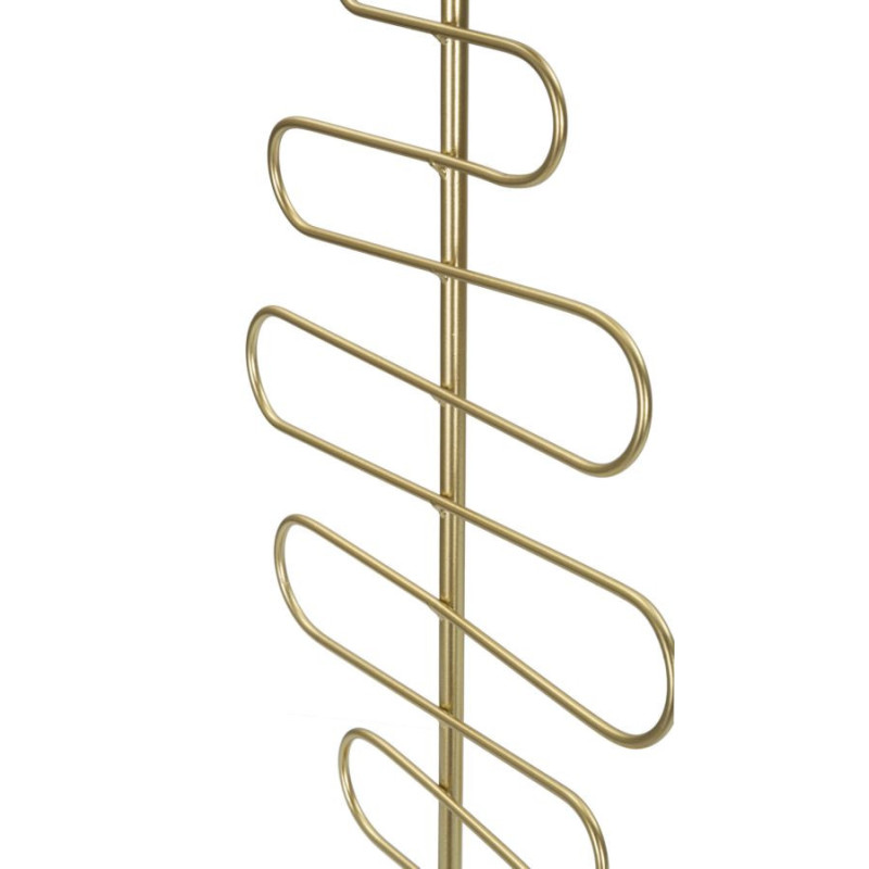 Lot de 2 Grands Bougeoirs design chic Métal Doré Alid 