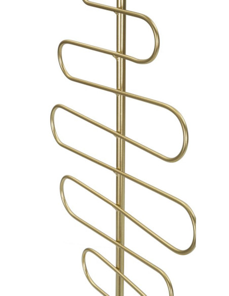 Lot de 2 Grands Bougeoirs design chic Métal Doré Alid 