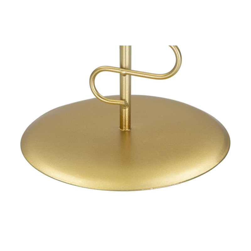 Lot de 2 Grands Bougeoirs design chic Métal Doré Alid 