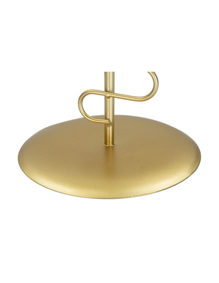 Lot de 2 Grands Bougeoirs design chic Métal Doré Alid 