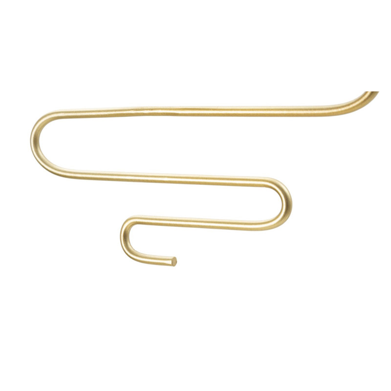 Lot de 2 Grands Bougeoirs muraux design chic Lignes Métal Doré Alid 