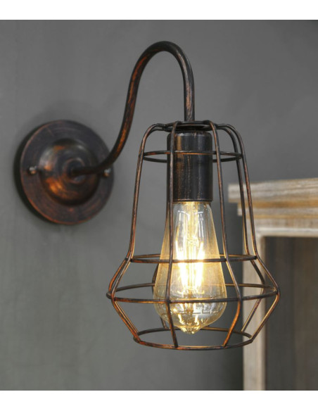 Applique murale design industrielle chic Métal Rouille Industry B 