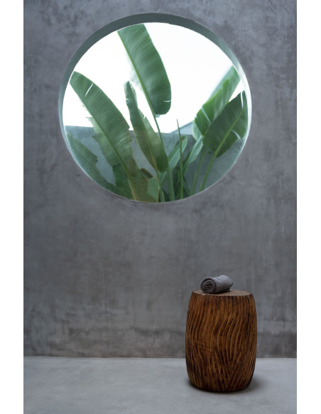 Table d'appoint moderne Ronde en Bois de suar Naturel The Celebes 