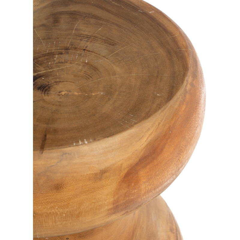 Tabouret original Rond en Bois de suar Naturel The Wayr 