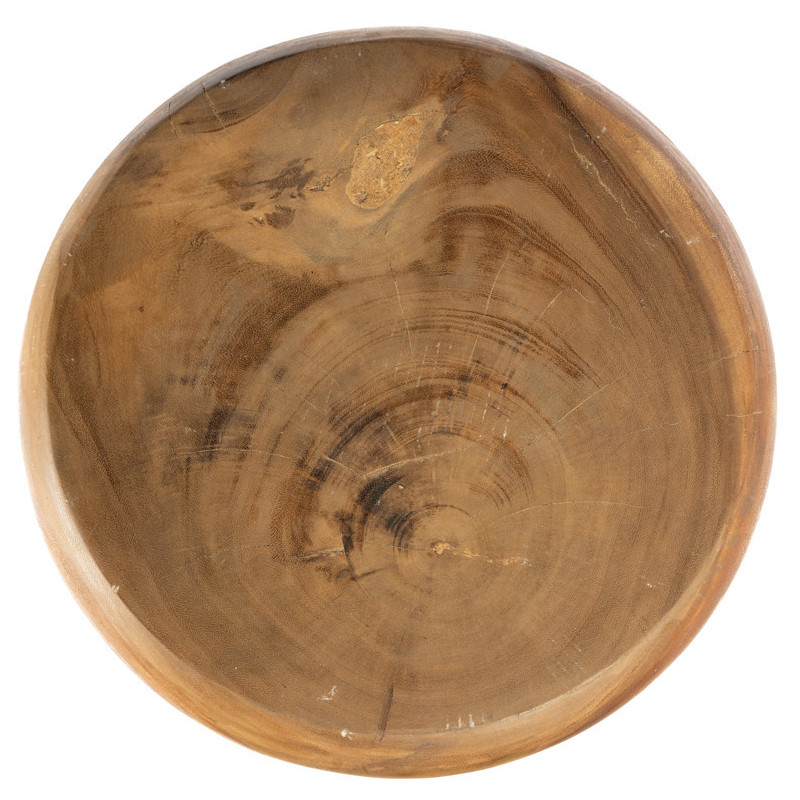 Tabouret original Rond en Bois de suar Naturel The Wayr 