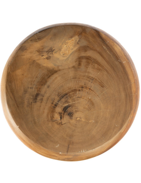Tabouret original Rond en Bois de suar Naturel The Wayr 