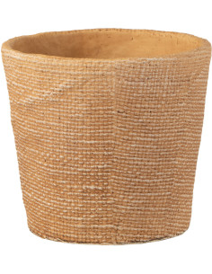 Cache-pot en Ciment Sable Salma Diamètre 16 cm - 1