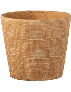 Cache-pot en Ciment Sable Salma Diamètre 19 cm - 1