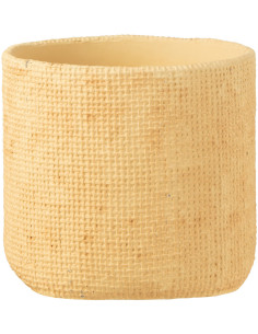 Cache-pot en Ciment Beige Sunny Diamètre 20 cm - 1