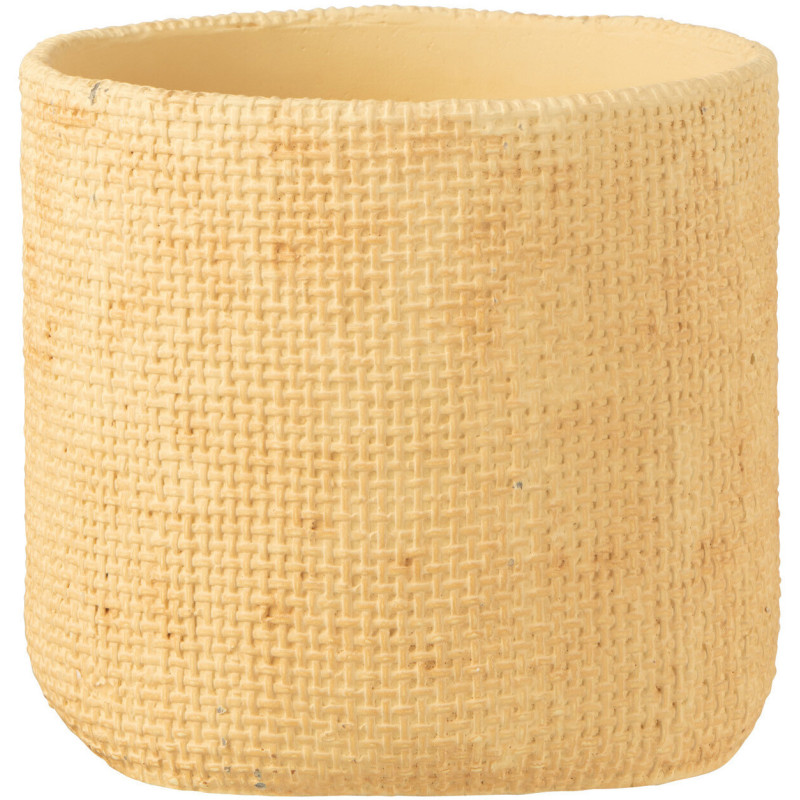 Cache-pot en Ciment Beige Sunny Diamètre 20 cm - 1