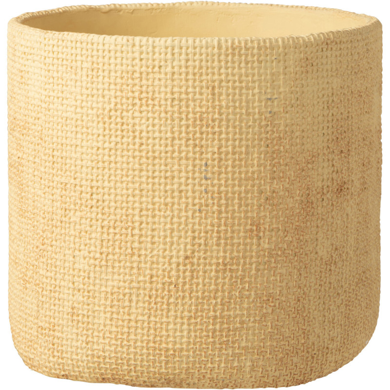 Cache-pot en Ciment Beige Sunny Diamètre 26 cm - 1