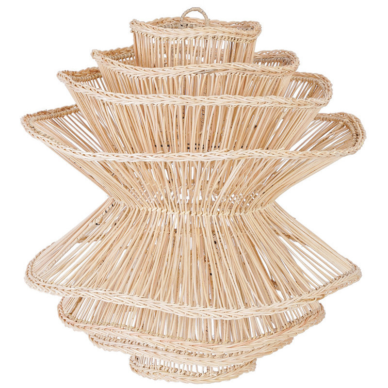 Abat jour original pour suspension 55 cm en Rotin Naturel The Shiitake 