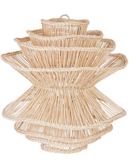 Abat jour original pour suspension 55 cm en Rotin Naturel The Shiitake 