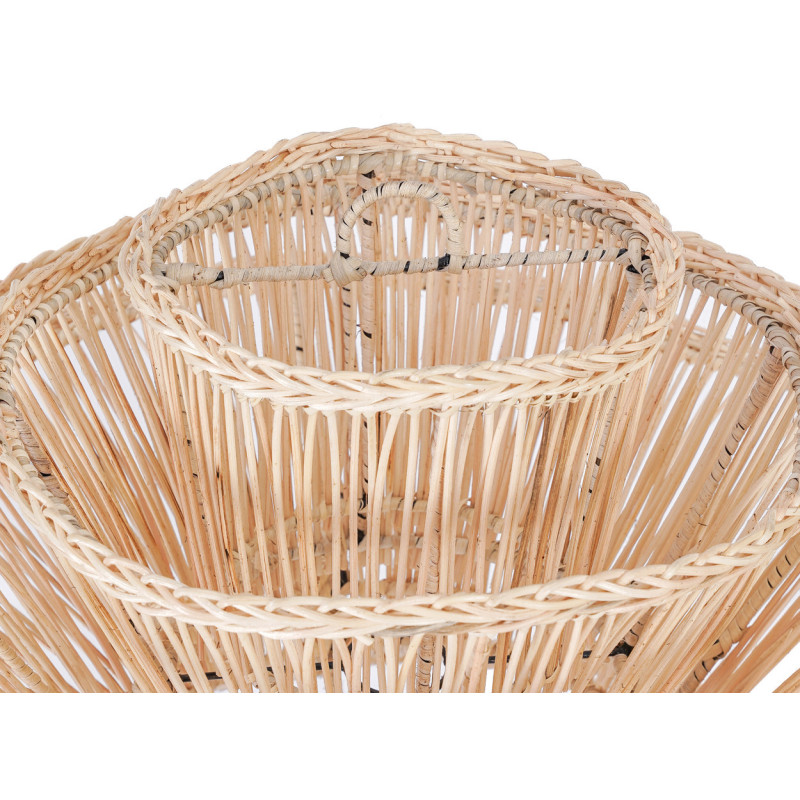 Abat jour original pour suspension 55 cm en Rotin Naturel The Shiitake 