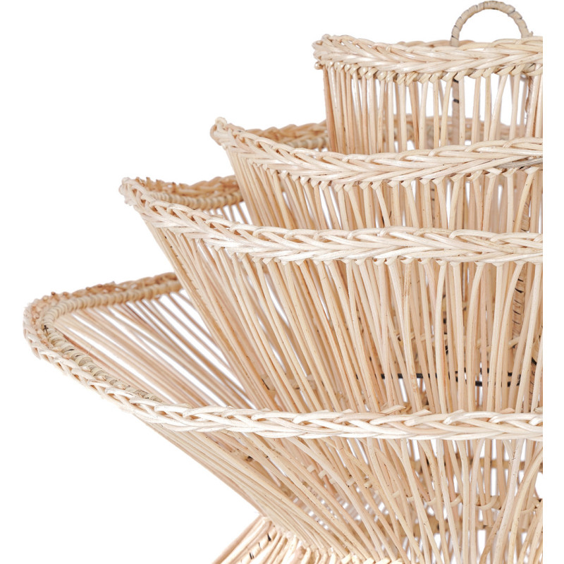 Abat jour original pour suspension 55 cm en Rotin Naturel The Shiitake 