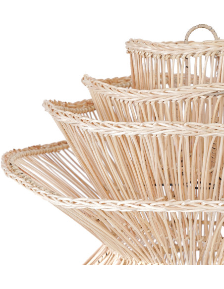 Abat jour original pour suspension 55 cm en Rotin Naturel The Shiitake 