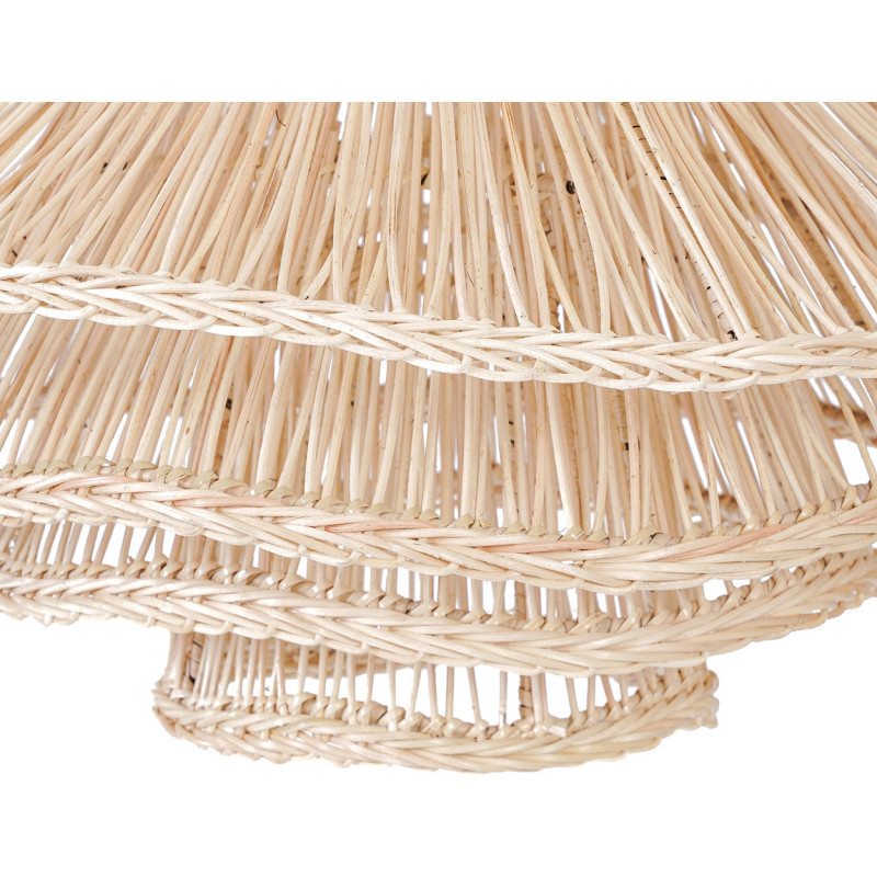 Abat jour original pour suspension 55 cm en Rotin Naturel The Shiitake 