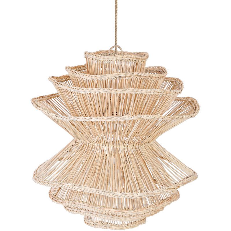 Abat jour original pour suspension 55 cm en Rotin Naturel The Shiitake 